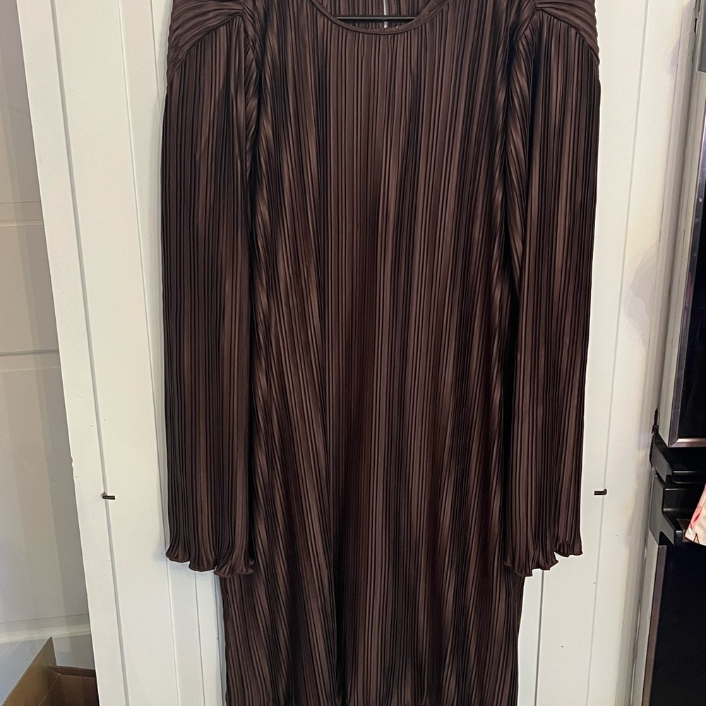 LOFT Chocolate Brown Long Sleeve Dress